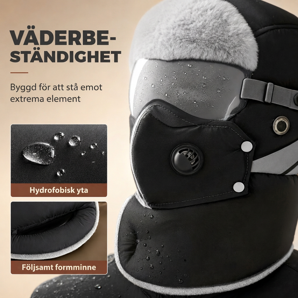 📦 Över 500 paket skickas varje dag! Vindtät, varm vintermössa i trapper-stil med inbyggd ansiktsmask-6