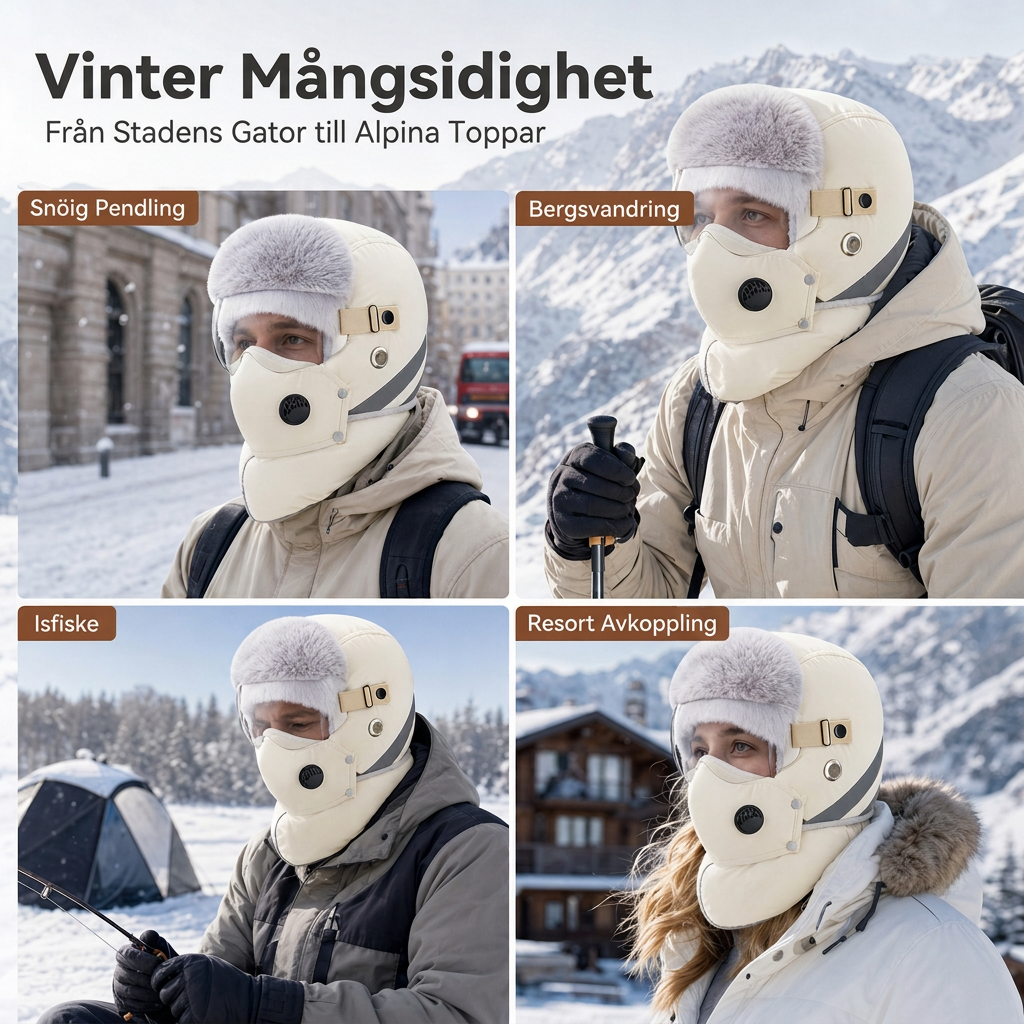 📦 Över 500 paket skickas varje dag! Vindtät, varm vintermössa i trapper-stil med inbyggd ansiktsmask-7