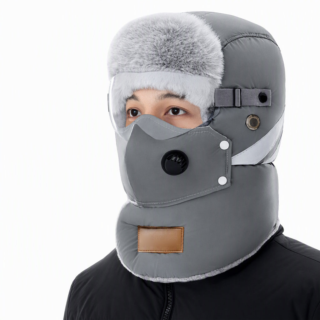 📦 Över 500 paket skickas varje dag! Vindtät, varm vintermössa i trapper-stil med inbyggd ansiktsmask-10