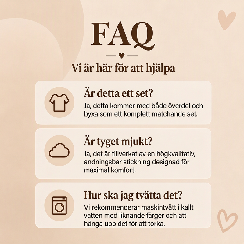 ✨Nyhet! Pyjamas-set för damer med hjärtmönster och långa ärmar-6