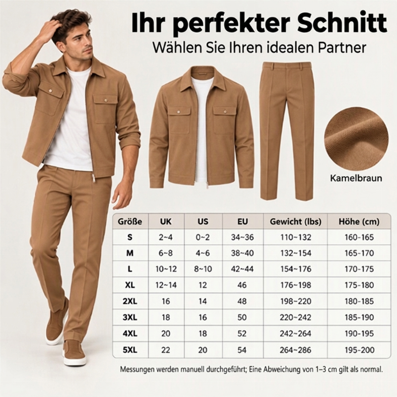 Lässiger, stilvoller Herren-Anzug – Jacke & Hose, bequem & vielseitig-2