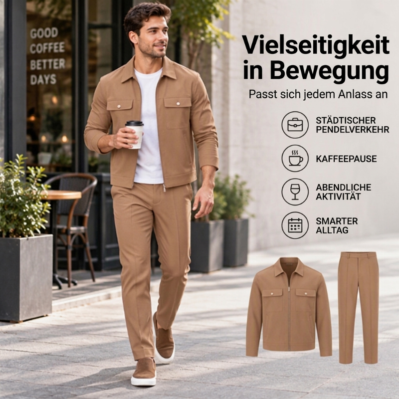 Lässiger, stilvoller Herren-Anzug – Jacke & Hose, bequem & vielseitig-3