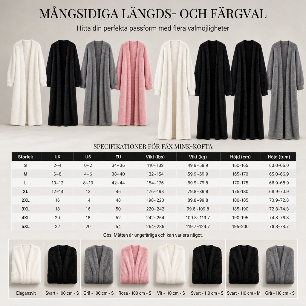 🥰 Nyhet! Lång damkofta i fleece med imiterad päls, en fluffig oversized stickad kofta för höst och vinter-7