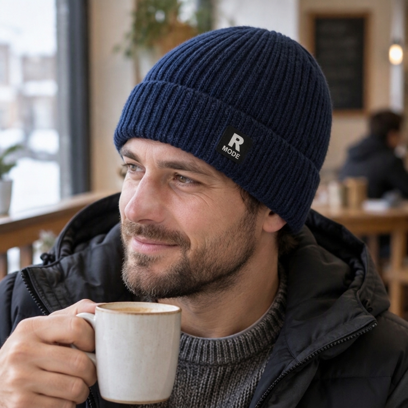 🧢 Lösstickad varm mössa för män – mjuk, bekväm och perfekt för kalla höst- och vinterdagar! ✨-6
