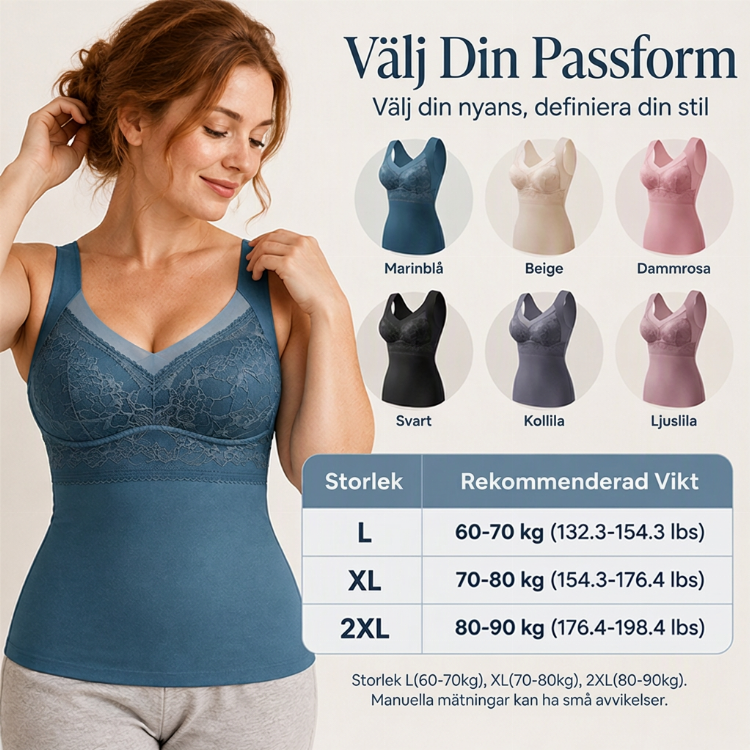 🔥50 % rabatt! Termisk damtanktop i slim-fit med inbyggd bygelbh-2