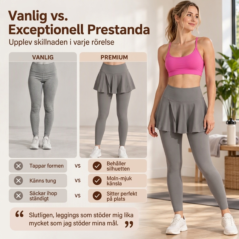 🔥50 % rabatt! Högtaljade byxor med kjol för kvinnor-2