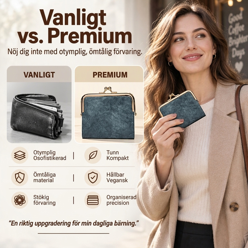 👛 Vintageplånbok med kisslås och flera kortfack – rymlig, elegant och praktisk, perfekt för vardag och fest! ✨-3