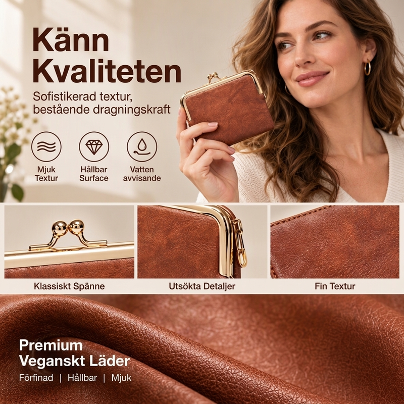 👛 Vintageplånbok med kisslås och flera kortfack – rymlig, elegant och praktisk, perfekt för vardag och fest! ✨-4