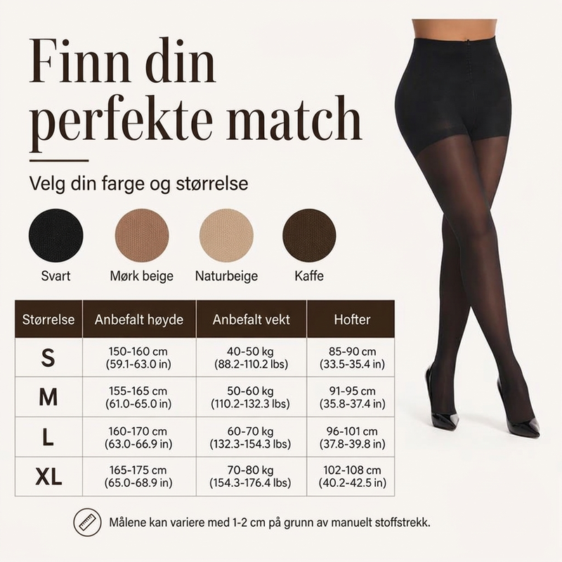 👖 ✨ Jämn, vardaglig komfort | Kvinnors ultratunna osynliga strumpbyxor som tål löpning-2