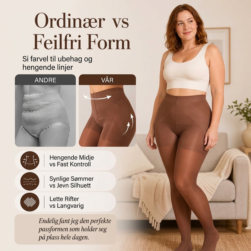 👖 ✨ Jämn, vardaglig komfort | Kvinnors ultratunna osynliga strumpbyxor som tål löpning-3