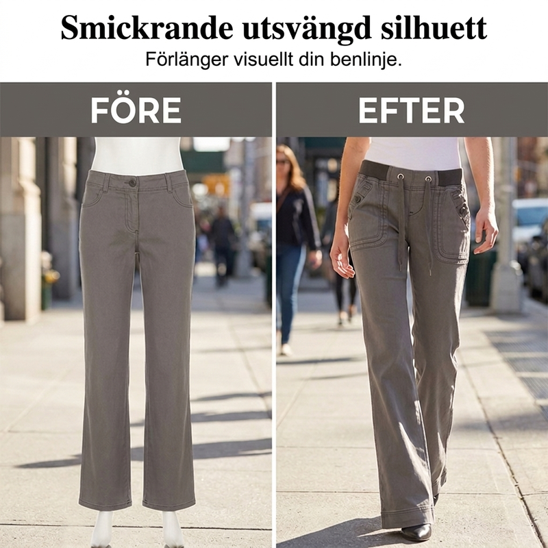 🎉 Nyhet! 👖 Lågmidjade byxor med dragsko – bekväma, mjuka och mångsidiga, perfekta för vardag och höst. ✨-5