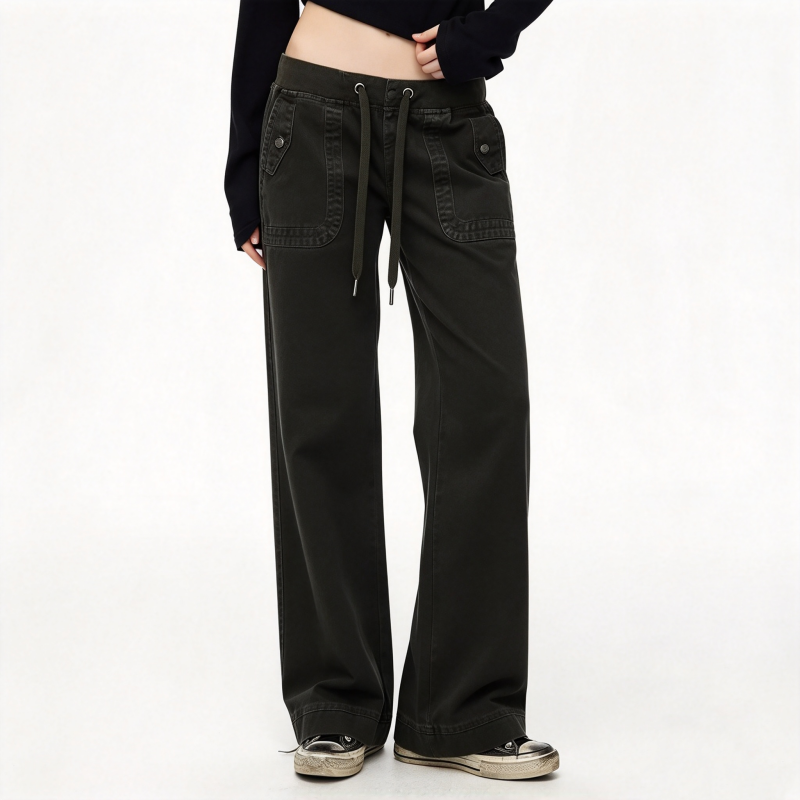🎉 Nyhet! 👖 Lågmidjade byxor med dragsko – bekväma, mjuka och mångsidiga, perfekta för vardag och höst. ✨-10