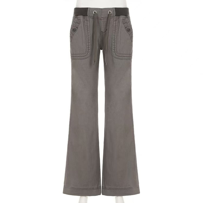 🎉 Nyhet! 👖 Lågmidjade byxor med dragsko – bekväma, mjuka och mångsidiga, perfekta för vardag och höst. ✨-9