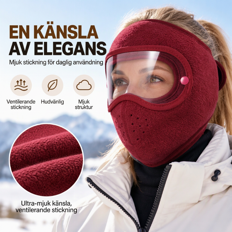 ❄️ Vintervindtät varm ansiktsmask med HD-skyddsglasögon – skyddar mot kyla och vind, perfekt för skidåkning och utomhus! 🥽✨-4