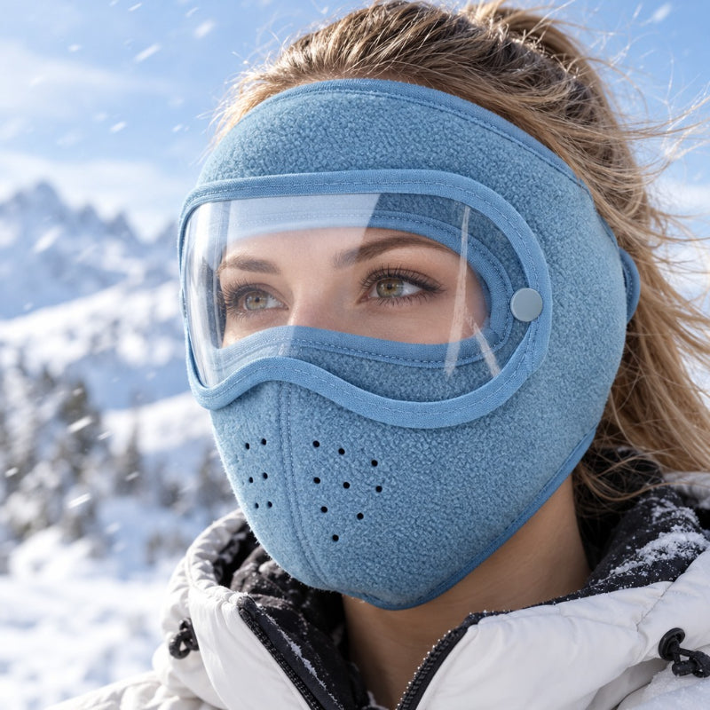 ❄️ Vintervindtät varm ansiktsmask med HD-skyddsglasögon – skyddar mot kyla och vind, perfekt för skidåkning och utomhus! 🥽✨-7