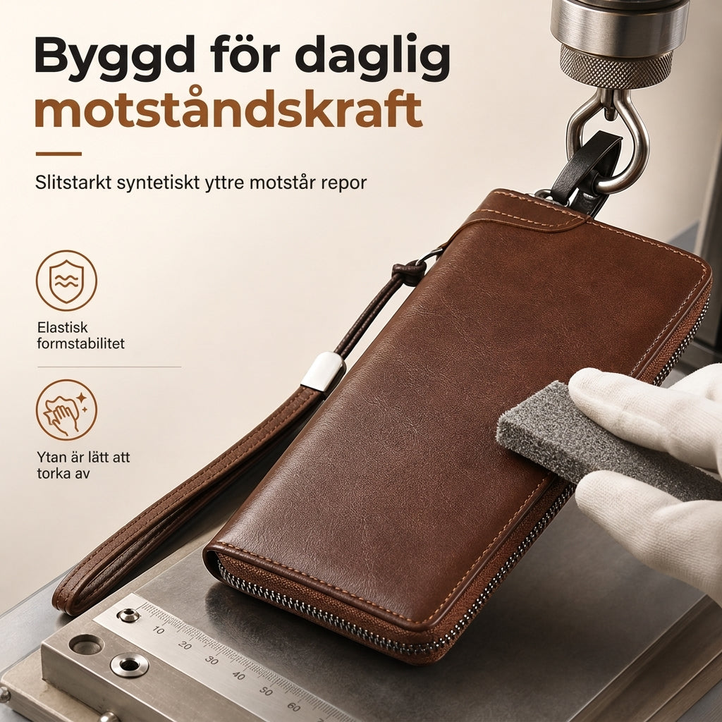 💼Herrplånbok med dragkedja, stor kapacitet, multifunktionell, kortfack, fickfodral-6