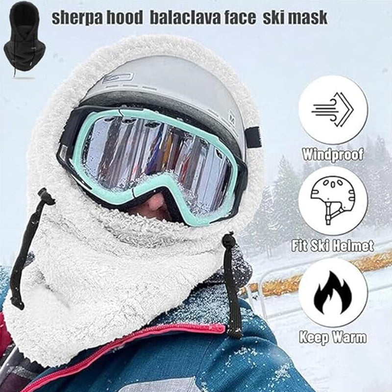 🔥Unisex varmt skjerf med skihette🧣-3