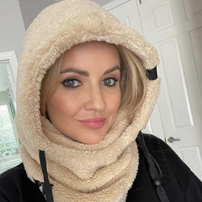 🔥Unisex varmt skjerf med skihette🧣-15