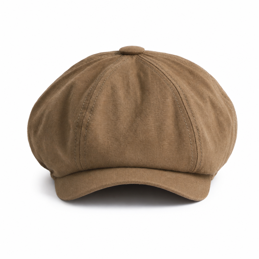 🧢 Vintage brittisk stil tidningspojkskeps för män och kvinnor, klassisk avslappnad flat cap, åttakantig basker-24