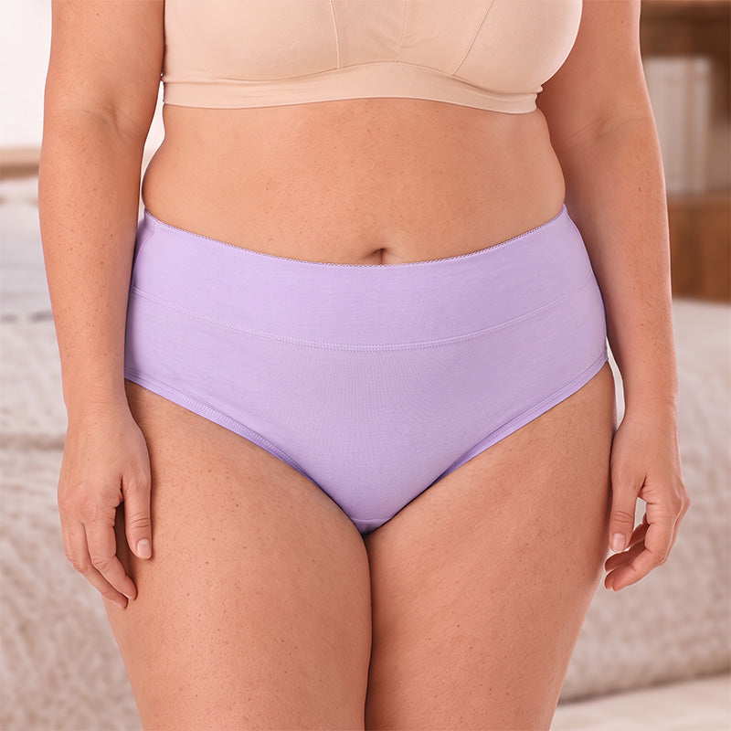 🌸 3-pack Bekväma menstruationstrosor (Plus size) – Andas, formar & skyddar mot läckage-12