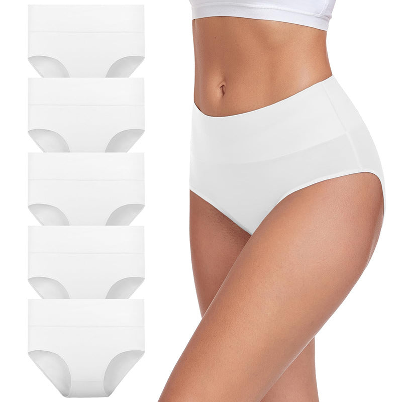 🌸 5-pack Bekväma damtrosor med hög midja – Formar magen och andas mjukt-13