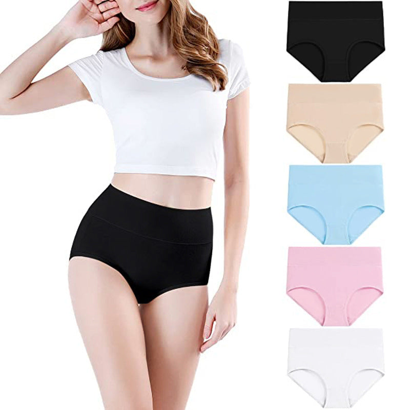 🌸 5-pack Bekväma damtrosor med hög midja – Formar magen och andas mjukt-12