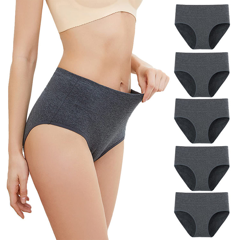 🌸 5-pack Bekväma damtrosor med hög midja – Formar magen och andas mjukt-10
