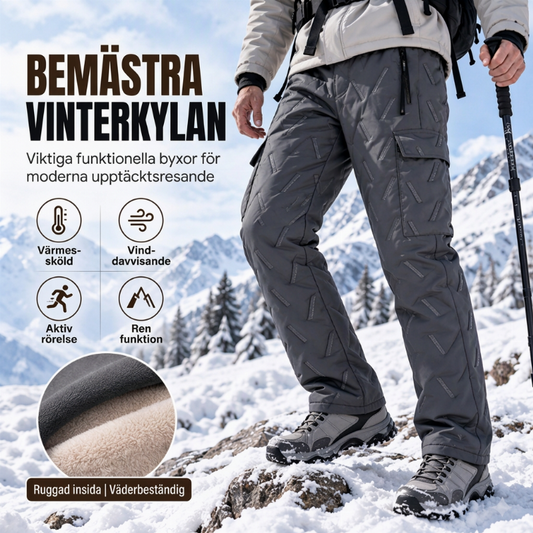 🚚 Fri frakt på just den här produkten!  👖 Vinterarbetsbyxor för män, med mjukt fleecefoder ❄️