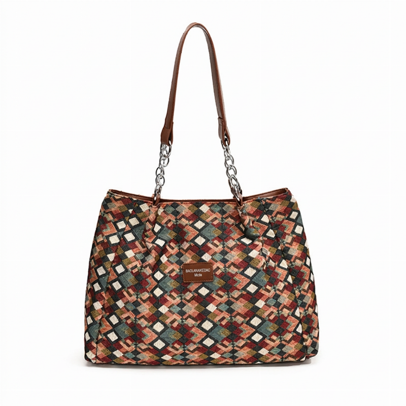 👜 50% RABATT NU! 🐆 Dam Elegant Handväska – Stor Kapacitet, Leopardprint & Mångsidig – Rymlig Tote För Arbete, Pendling & Vardagsliv ✨-11