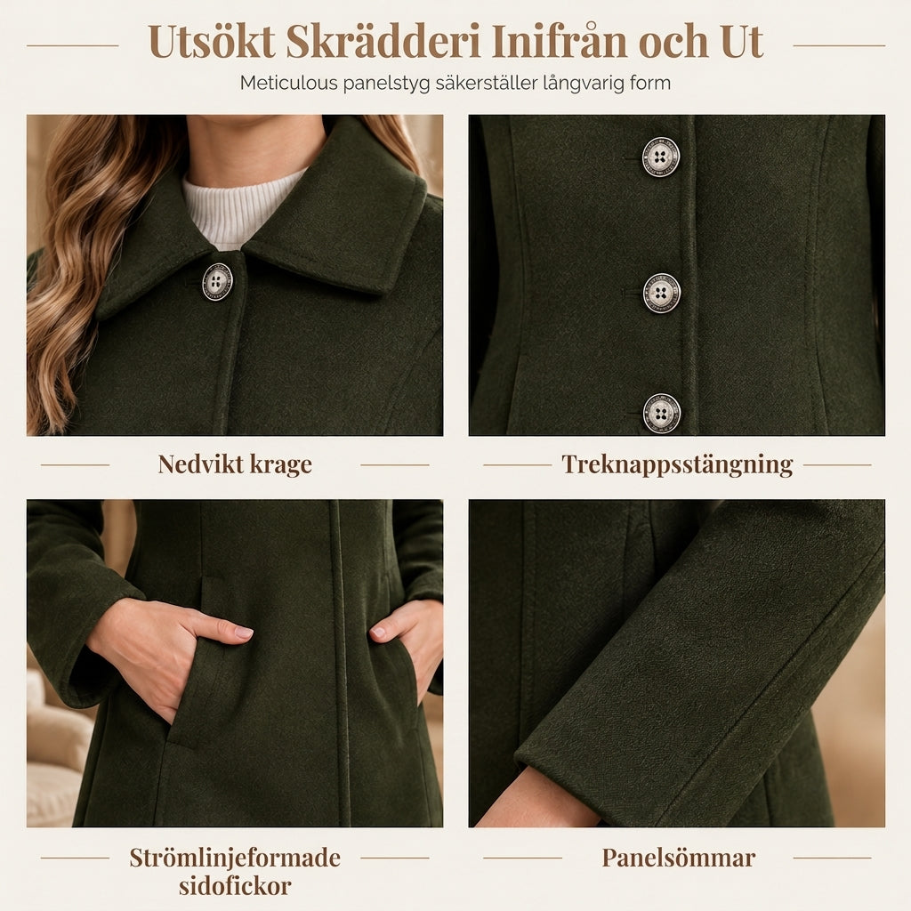🚚 Fri frakt på just den här produkten!  📢🎉50 % rabatt!!!🛍️✨Elegant trenchcoat i medeltida rutmönster för damer, perfekt för både höst och vinter-4