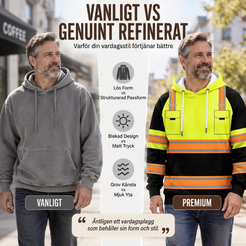 🎁Nyhet!🎁 Tryckt hoodie för herrar med högsynligt motiv-2