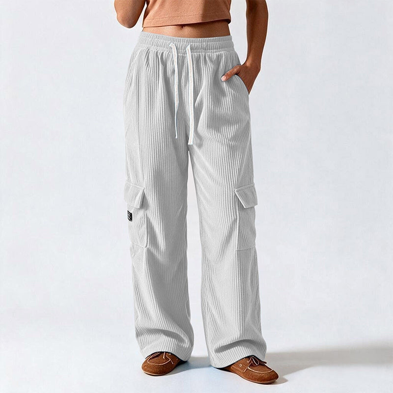 📢🎉50 % rabatt!!!🛍️✨Retro-cargobyxor i corduroy för damer-11