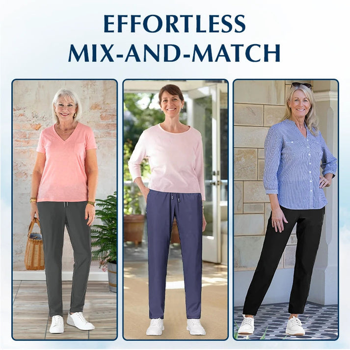 👖 50% RABATT! ✨ Damernas Ultra Mjuka Stretch Byxor – Perfekt Draperade, Bekväma & Avslappnade För Vardagsbruk 🎁-7