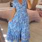 👗2024 Nowe sukienki w kwiaty z dekoltem w serek