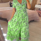 👗2024 Nowe sukienki w kwiaty z dekoltem w serek