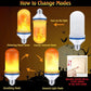 Gorąca sprzedaż 🔥 Żarówka LED z efektem ognia - efekt wykrywania grawitacji