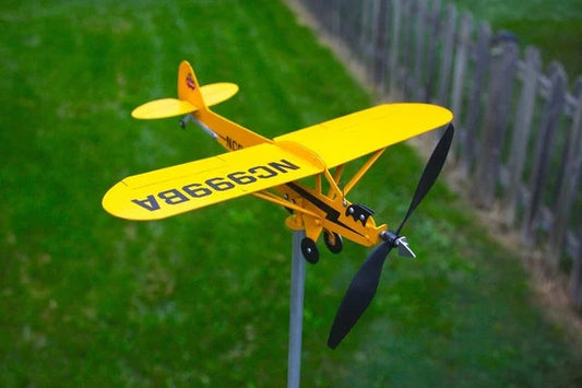 【Gorąca sprzedaż】Piper J3 Cub Samolot Weathervane - Prezenty dla miłośników latania